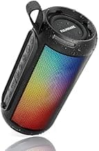 FULMINARE Bluetooth Speaker Wireless TWS Pairing 26W HD Loud Stereo Portable Bluetooth Speakers 6.0 with 16H Playtime, RGB LED Light, IPX5 Waterproof for Home Outdoor Party Gift Black