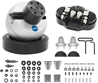 Lakimi Ball Vise - 5 Inch Engraving Block with 71PCS Set Engraving Tool 360°Rotation Engraving Block vise Professional Ball Vise for Jewelry Making Setting Stone Tool A03C, Silver, LK-A03C