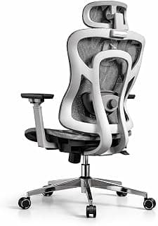 Logicfox Ergonomic Office Chair for Long Hours,High Back Mesh Chair with Adaptive Thoracic & Lumbar Support,3D Adjustable Armrests and Headrest,Designed for 8–10 Hour Workdays