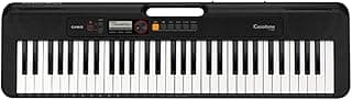 Casio Casiotone CT-S200 – 61-Key Portable Keyboard for Beginners | 400 Tones, 77 Rhythms, LCD Display, Dance Music Mode, USB-MIDI, Stereo Speakers | Includes Power Supply & Music Rest | Black