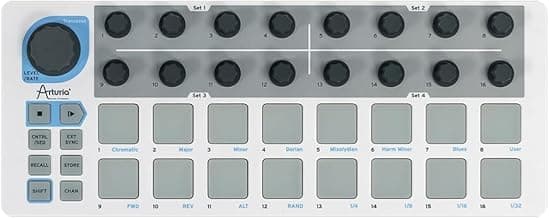 Arturia - BeatStep - Compact MIDI Controller & Sequencer with Creative Software for Recording - 16 Pads, 16 Encoders