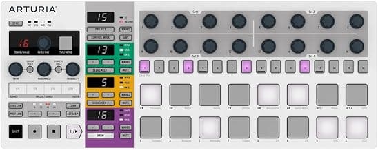 Arturia BeatStep Pro Controller and Sequencer — Aftertouch, Velocity Sensitive, With 2 Independent Melodic Sequencers, Drum Sequencer, 16 Drum Pads, MIDI/CV/Gate I/O and Music Production Software