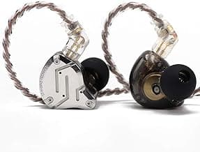 Linsoul KZ ZS10 Pro, 4BA+1DD 5 Driver in Ear Monitor, HiFi Wired Earbuds, Gaming Earbuds, Hybrid IEM Earphones with Stainless Steel Faceplate, Detachable Cable for Musician(with Mic, Black)