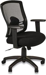 Alera Etros Series Mesh Mid-Back Petite Swivel/Tilt Chair, Black