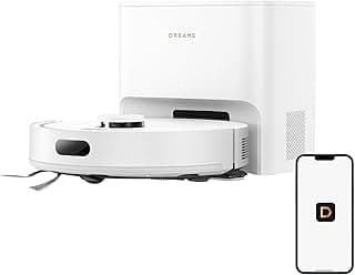 DREAME D20 Air Plus Robot Vac and Mop Combo with 20,000Pa Suction, Anti-Tangling Tech, Auto-Emptying Dock, Deep Carpet Cleaning and Smart Navigation White
