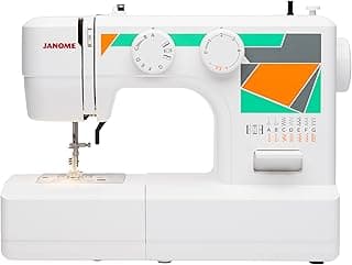 Janome MOD-15 Easy-to-Use Sewing Machine with 15 Stitches, Adjustable Stitch Length and 5-Piece Feed Dogs