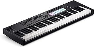 Novation Launchkey 61 MK4 – 61 key Semi-Weighted, USB, MIDI Keyboard Controller with DAW Integration. Chord & Scale Modes, 8 Drum Pads, & Arpeggiator — Includes Software Bundle for Music Production