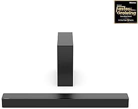 Hisense HS2100 2.1 Ch 240W Sound Bar with Wireless Subwoofer - DTS Virtual X, Dolby Audio, Ezplay, 6 EQ Modes, HDMI ARC, Bluetooth 5.3