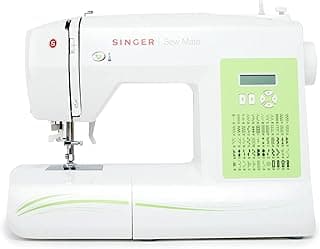 Singer Sew Mate 5400 Handy Sewing Machine Including 60 Built-in Stitches, 4 Fully Built-in 1-Step Buttonhole, Automatic Needle Threader & Automatic Tension, Help to get Started in No time, White