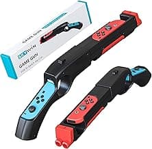 Skywin Gun Controller for N-Switch JoyCons - Compatible with Nintendo Switch Gun Shooting Games, Fun Gaming Accessory & Gift for Nintendo Lovers, Christmas, Easter, or Birthday Present [NOT Compatible with Switch 2] (Black)