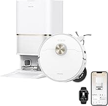 DREAME L60 Ultra FE Robot Vacuum and Mop, Auto-Empty and 100℃ Self-Cleaning Mop, 30,000Pa Suction, Obstacle Avoidance and 360° Navigation, Corner to Edge Deep Cleaning, TriCut Brush, White