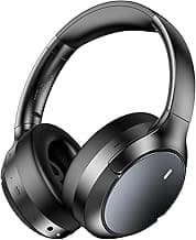Hybrid ANC Wireless Over-Ear Headphones, 100H Playtime, Hi-Res Audio, Bluetooth 6.0, Multi-Mode Noise Cancellation, Comfort Fit, iOS & Android Compatible, Foldable Design, Travel-Friendly (Black)