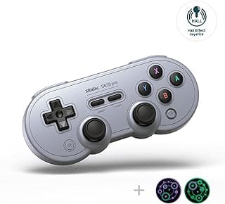 8Bitdo Sn30 Pro Wireless Bluetooth Controller, Hall Effect Joystick Update, Retro Gamepad for Switch/Switch 2, PC, Steam Deck, Android, Raspberry PI, iPhone, iPad, macOS and Apple TV (Gray Edition)