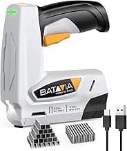 BATAVIA Electric Staple Gun, 2-in-1 Cordless T50 Stapler & Brad Nailer with 2000PCS Staples and Nails, 2000mAh Battery Powered, 4V Electric Stapler for Upholstery, Wood, DIY, Home Improvement