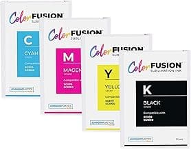 Johnson Plastics Plus ColorFusion Sublimation Ink Compatible with Sawgrass SG500/SG1000 for Dye Sublimation Printing (Black, SG500/SG1000)