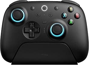 8BitDo Ultimate 2 Wireless Controller for Windows PC, Apple, Steam & Android, Gaming Controller with TMR Joysticks, Hall/Tactile Triggers, Motion Control, RGB Fire Ring, 1000Hz Polling Rate, Black