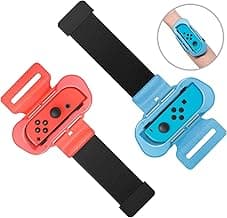 MENEEA Wrist Strap Compatible with Just Dance 2026 2025 2024 2023/for Zumba Burn It Up,Adjustable Wrist Bands for Nintendo Switch & OLED Model for Joy-Cons,Two Size for Adults & Children,2 Pack