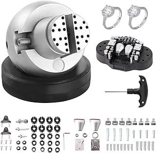 VEVOR Ball Vise, 5" Engraving Setting Tool, 360° Rotation Engraving Block Vise, 69 PCS Attachment Jewelry Engraving Block Tools Standard Block for Gemstone Inlay and Small-Scale Engraving