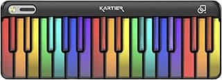 Kartier Piano MIDI Keyboard, Includes 1,000+ Famous Sounds/Presets, LED Light-Up Keys, Bluetooth & Wired Connection, IOS/Android & Desktop App Included