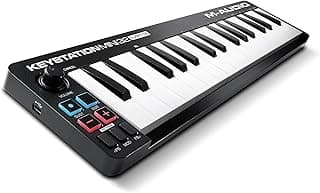 M-AUDIO Keystation Mini 32 MK3 USB MIDI Keyboard Controller with 32 Velocity Sensitive Mini Keys and Recording Software Included