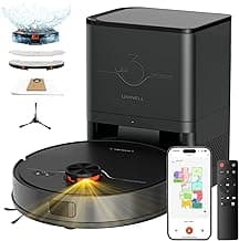 Robot Vacuum and Mop Combo with Self-Emptying, Robotic Vacuum Cleaner 7000Pa & LiDAR Navigation, 180 Mins,90 Days Capacity, Home Mapping, for Pet Hair/Hard Floors/Carpets, App/Alexa Control