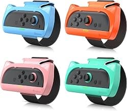 ID CHINSION Wristbands for Just Dance 2026 Switch 2 Games, Adjustable Elastic Straps Only Compatible with Nintendo Switch 2 Joy-Cons, Pack of 4