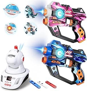 Electronic Tag Guns Set for Kids & Adults (3+) - 2 Player Electronic Shooting Game with Digital LED Score Display, for Boys & Girls