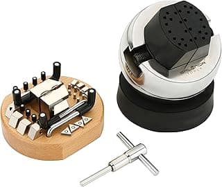 Splenor Tools 5" Engraving Block & 34 Attachment Kit - Ball Vise for Jewelry Engraving - Diamonds & Stone Setting Tool