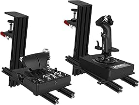 Hikig 2 Set Desk Mount for Flight Sim Game Joystick, Throttle and HOTAS Systems - Compatible With Logitech X56, X52, X52 Pro, Thrustmaster T-Flight HOTAS, T.16000M, TCA