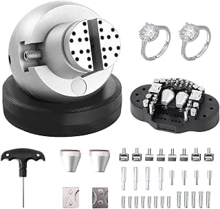 VEVOR Ball Vise, 5" Engraving Setting Tool, 360° Rotation Engraving Block Vise, 35 PCS Attachment Jewelry Engraving Block Tools Standard Block for Gemstone Inlay and Small-Scale Engraving