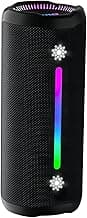 Bluetooth Speaker Wireless Loud Stereo Sound IPX7 Waterproof Outdoor Portable 25W Super Bass Speakers for Home Party Beach with 24H Playtime Colorful Lights BT 5.3 TWS Pairing Birthday Gift Black