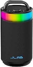 JLab, Epic Party, Portable Bluetooth Speaker, 360-Degree Sound, RGB LED Lighting, Black