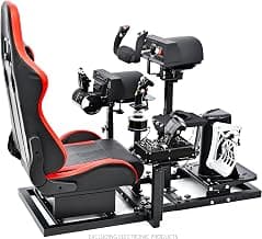 Marada Modular Flight Racing Simulator Cockpit, Both the Flight Sim Cockpit and The Racing Sim Cockpit, Fit for Logitech,for Thrustmaster,for Honeycomb Alpha Bravo,Excluding Electronic Devices