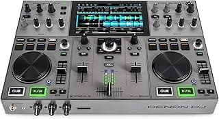 Denon DJ PRIME GO+ Portable DJ Controller and Mixer with Stem Separation, 2 Decks, Wi-Fi Streaming, Bluetooth, Lights Control, 7" Screen and Battery