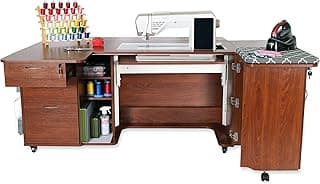 Arrow Sewing Kangaroo Sewing Furniture Sydney Hydraulic XL Sewing Cabinet, Teak
