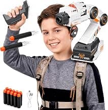 Smart Tracking Mechanical Arm Toy, Cool Inductive Robot Arm Tracking Blaster, Shoulder Mounted Robot with Remote Control (10 PCS Soft Bullets)