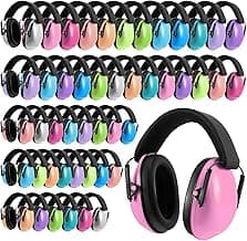 Amylove 48 Pcs Kids Ear Protection Noise Cancelling Headphones Noise Reduction Ear Muffs 27dB Hearing Protection (12 Colors)
