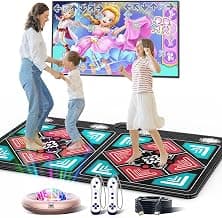 Dance Mat for Kids and Adults, Anti-Slip Wireless Electronic Dance Pad for TV, Plug and Play Sports Dance Mat Game with Smart Camera and 2 Controllers, Gift idea（Classic Snowflake）