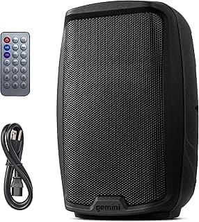 Gemini 15” 120W Bluetooth PA Speaker with TWS Link, USB/SD/FM, XLR/RCA/AUX Inputs, Dual Mic & Guitar Inputs, EQ Control, Pro Sound System for DJs, Gigs, Events & Mobile Setups (AS-2115BT)